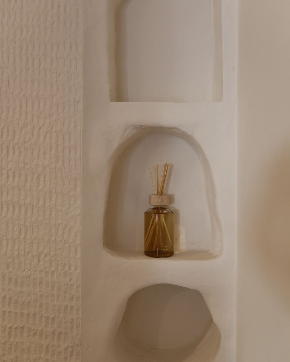 Detalle de las hornacinas de yeso